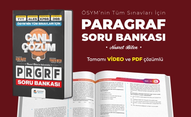 CANLI ÇÖZÜM PARAGRAF SORU BANKASI (ÖSYM'NİN TÜM SINAVLARI İÇİN)