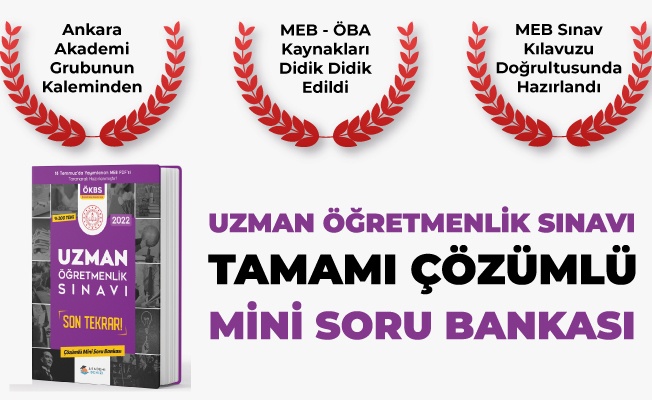 UZMAN ÖĞRETMENLİK MİNİ SORU BANKASI