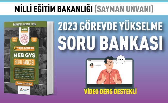 2023 MEB GYS SAYMAN UNVANI İÇİN SORU BANKASI