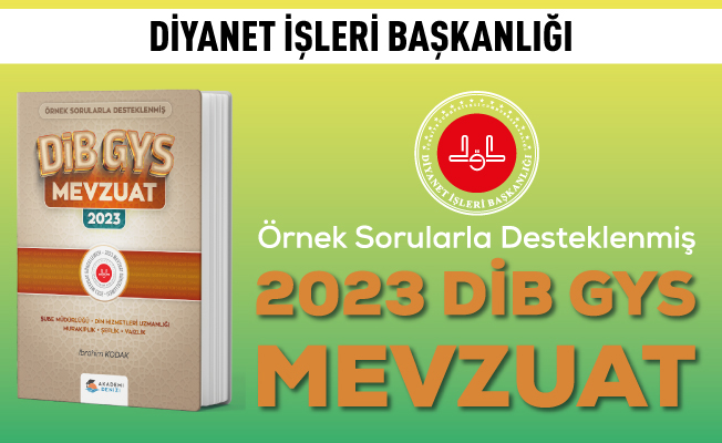 2023 DİYANET İŞLERİ BAŞKANLIĞI GYS MEVZUAT