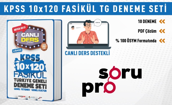 KPSS LİSANS CANLI DERS DESTEKLİ 10'LU TG DENEME SETİ