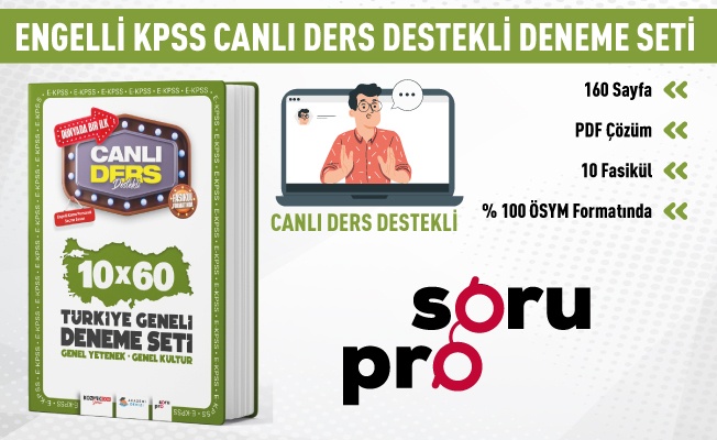 ENGELLİ KPSS CANLI DERS DESTEKLİ DENEME SETİ